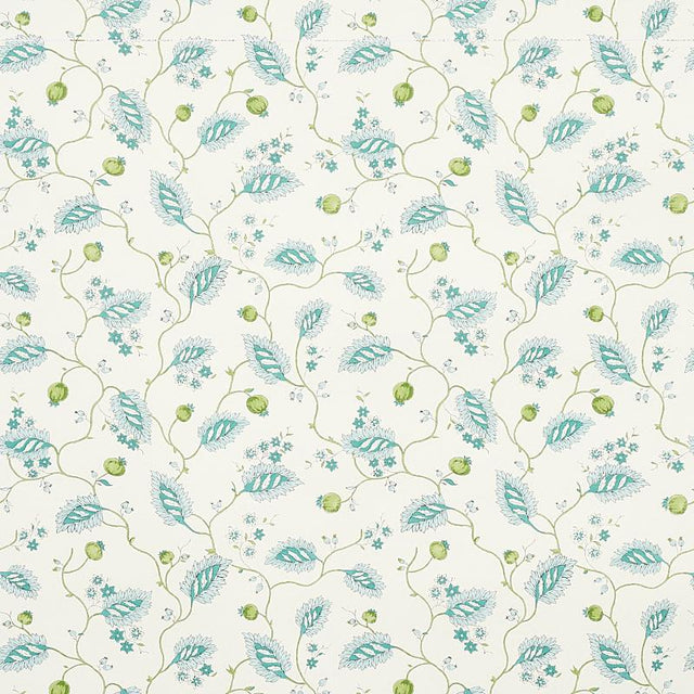 Schumacher Maryam Vine Peacock Wallpaper