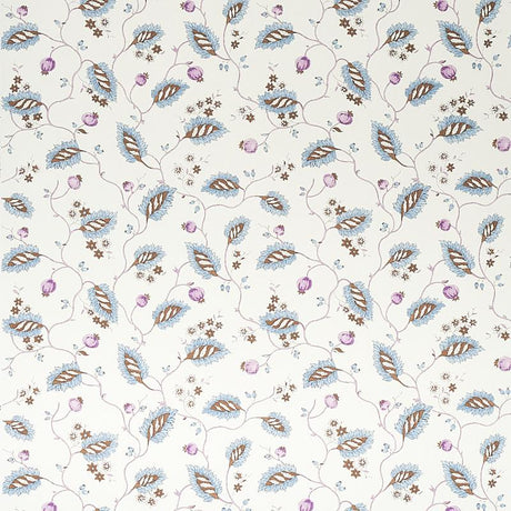 Schumacher Maryam Vine Sky & Plum Wallpaper