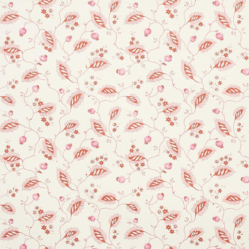 Schumacher Maryam Vine Pink & Red Wallpaper