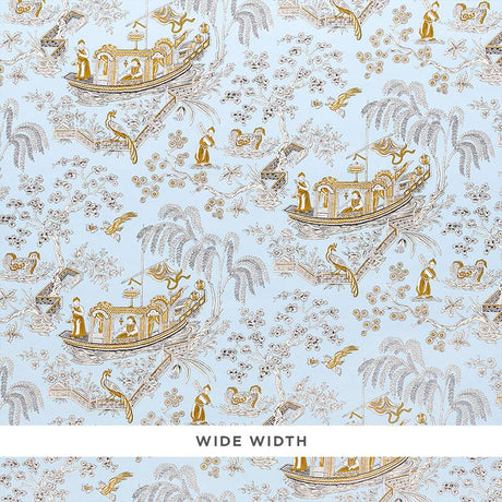 Schumacher Matsudana Blue Wallpaper