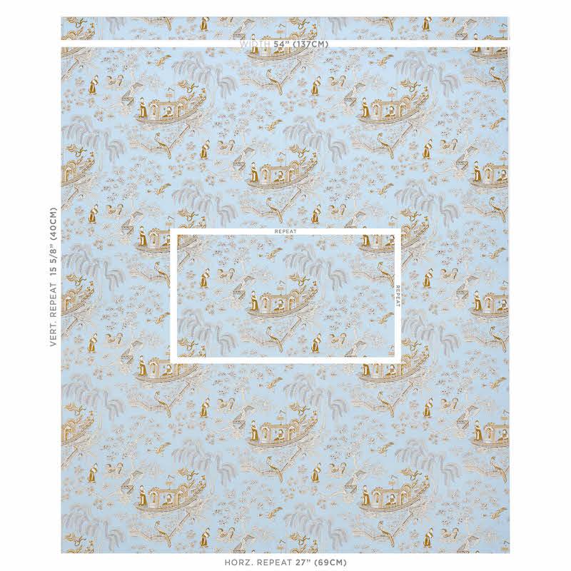 Schumacher Matsudana Blue Wallpaper