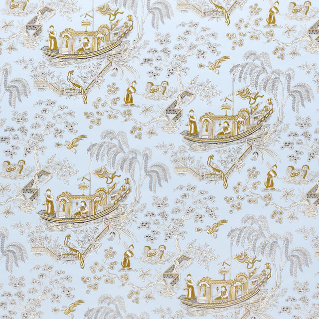 Schumacher Matsudana Blue Wallpaper