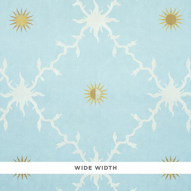 Schumacher Palladio Trellis Sky Wallpaper