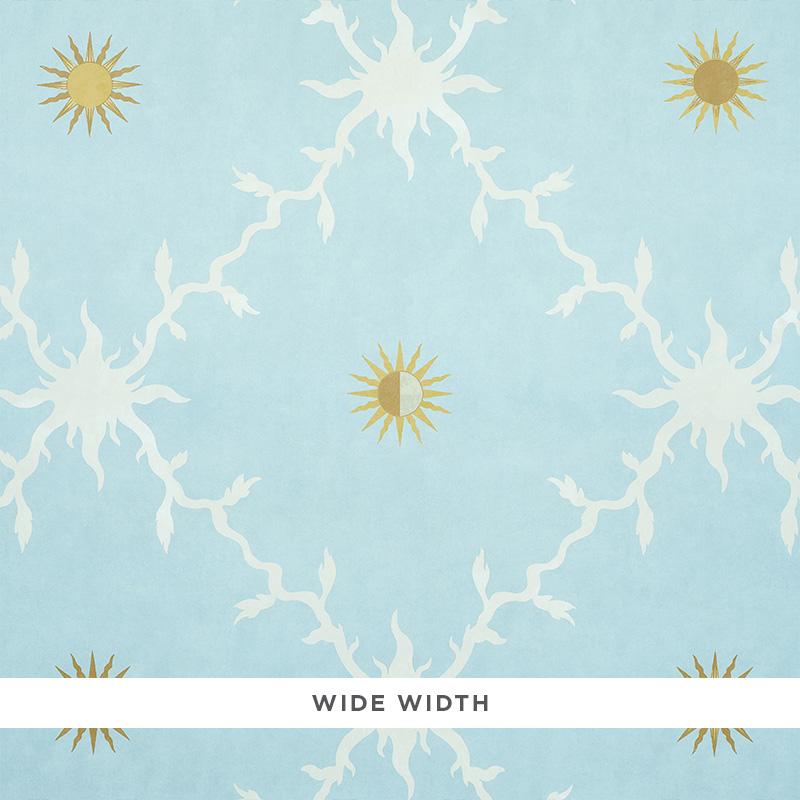 Schumacher Palladio Trellis Sky Wallpaper