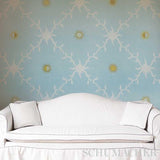Schumacher Palladio Trellis Sky Wallpaper