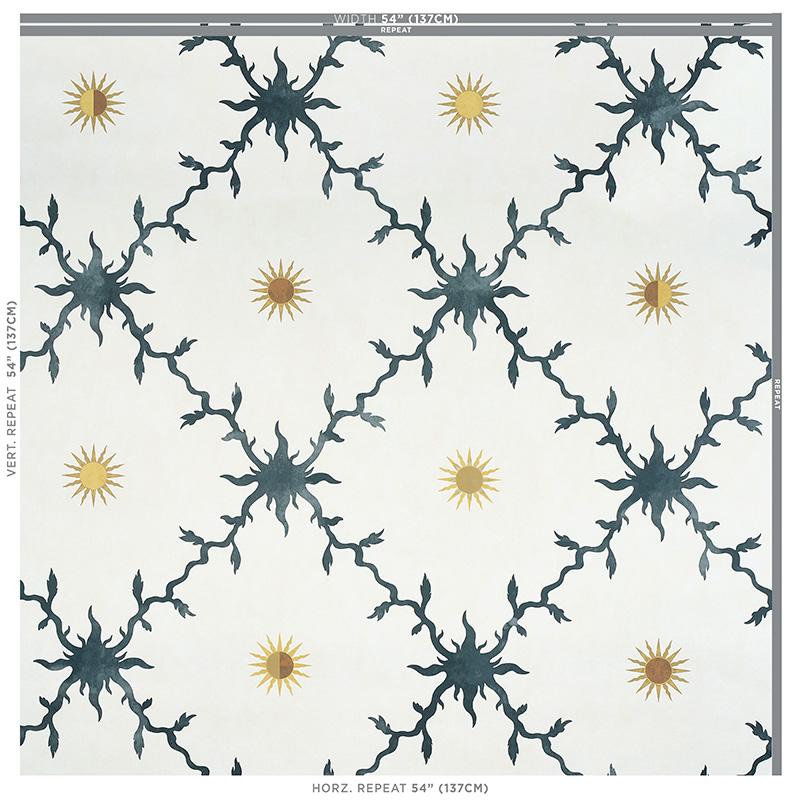 Schumacher Palladio Trellis Black Wallpaper