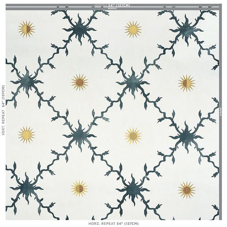 Schumacher Palladio Trellis Black Wallpaper