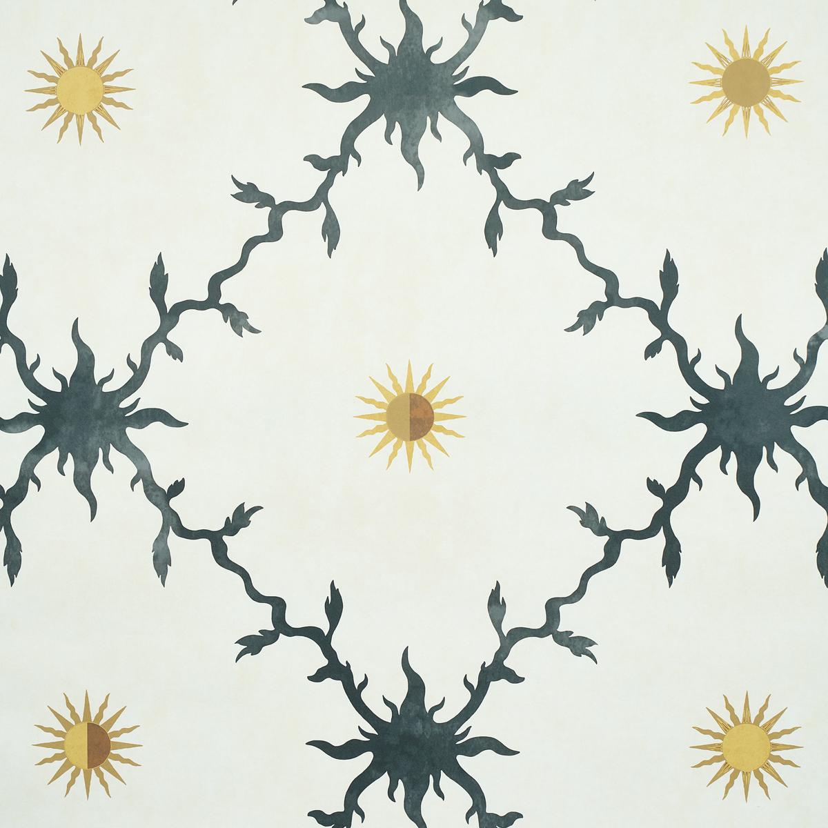 Schumacher Palladio Trellis Black Wallpaper