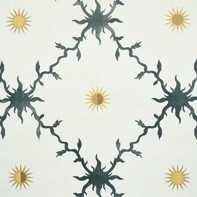 Schumacher Palladio Trellis Black Wallpaper