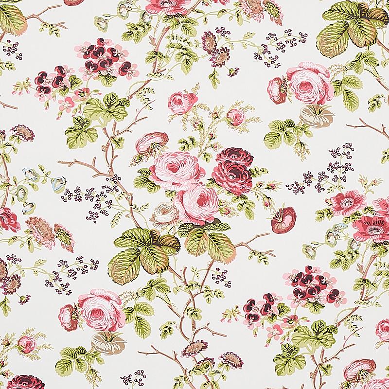Schumacher Salisbury Garnet Wallpaper