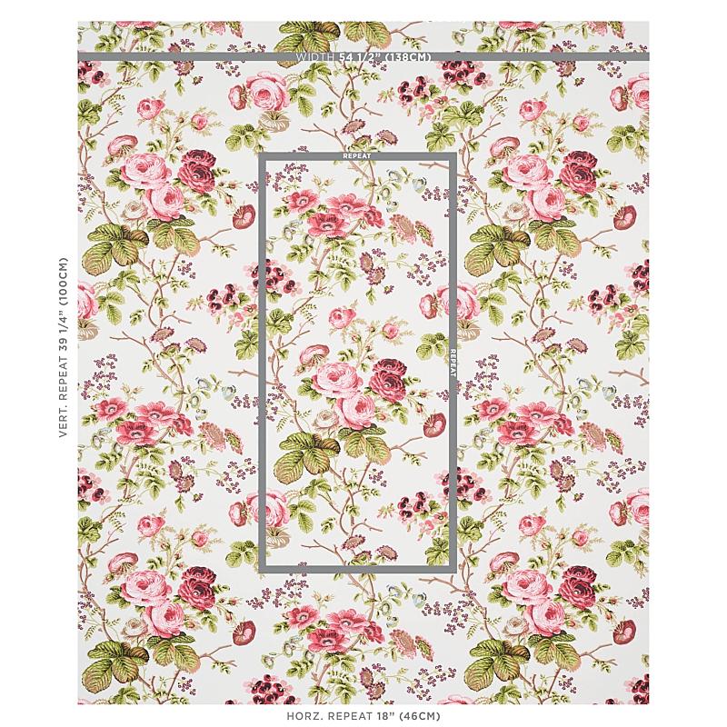 Schumacher Salisbury Garnet Wallpaper