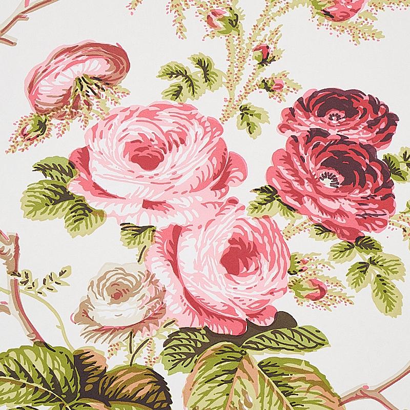 Schumacher Salisbury Garnet Wallpaper