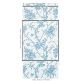 Schumacher San Cristobal Toile Peacock Wallpaper