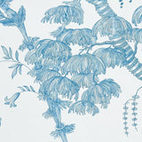 Schumacher San Cristobal Toile Peacock Wallpaper