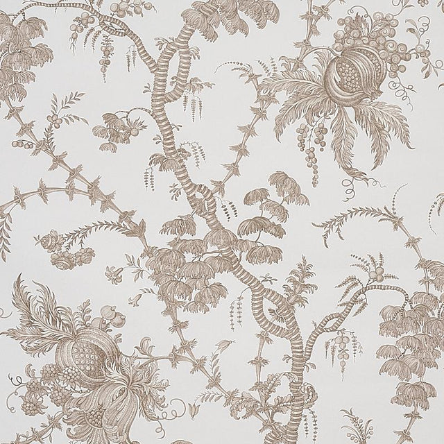 Schumacher San Cristobal Toile Cocoa Wallpaper