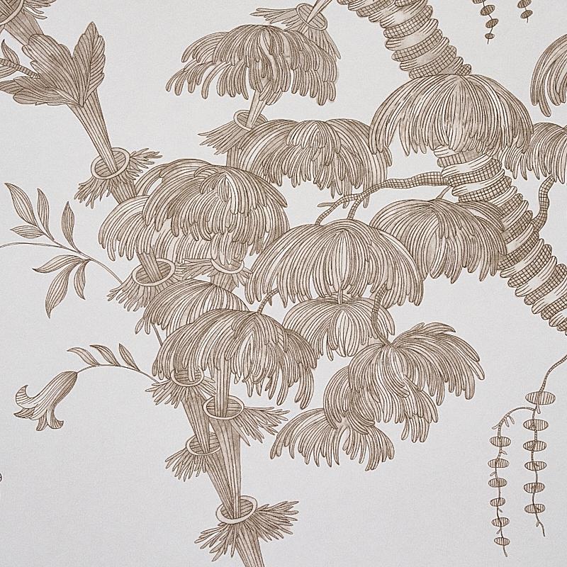 Schumacher San Cristobal Toile Cocoa Wallpaper