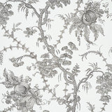 Schumacher San Cristobal Toile Black Wallpaper