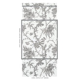 Schumacher San Cristobal Toile Black Wallpaper