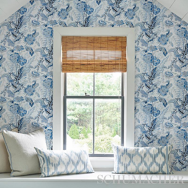 Schumacher Sandoway Vine Linen Wallpaper
