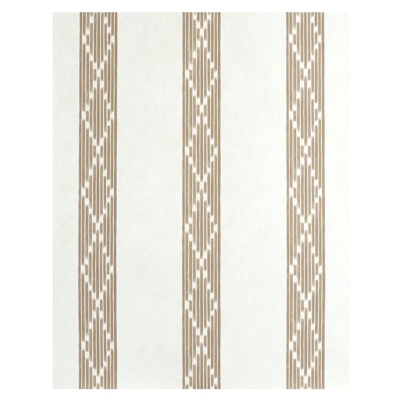 Schumacher Sequoia Stripe Brown Wallpaper