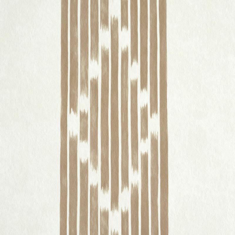 Schumacher Sequoia Stripe Brown Wallpaper