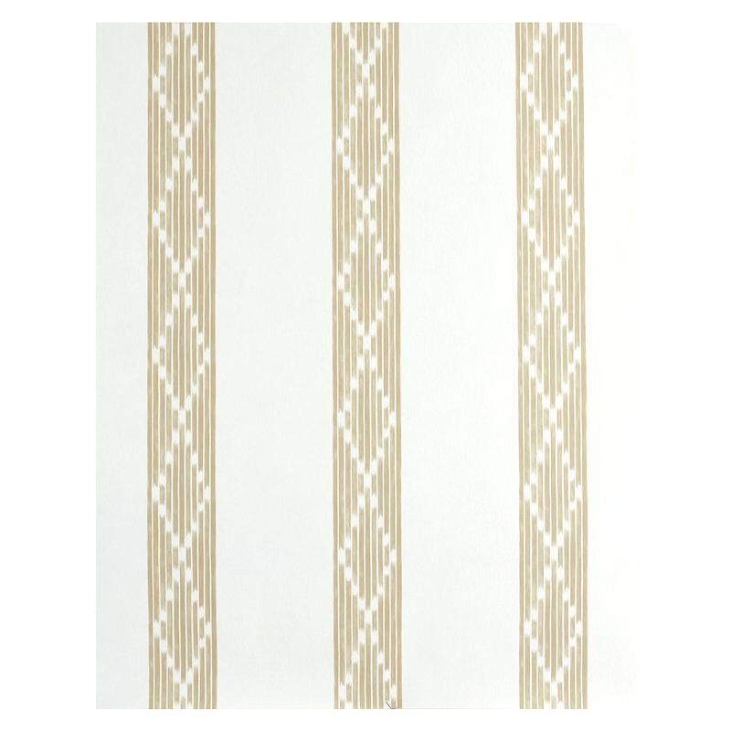 Schumacher Sequoia Stripe Camel Wallpaper
