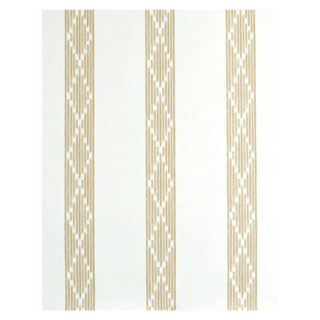 Schumacher Sequoia Stripe Camel Wallpaper