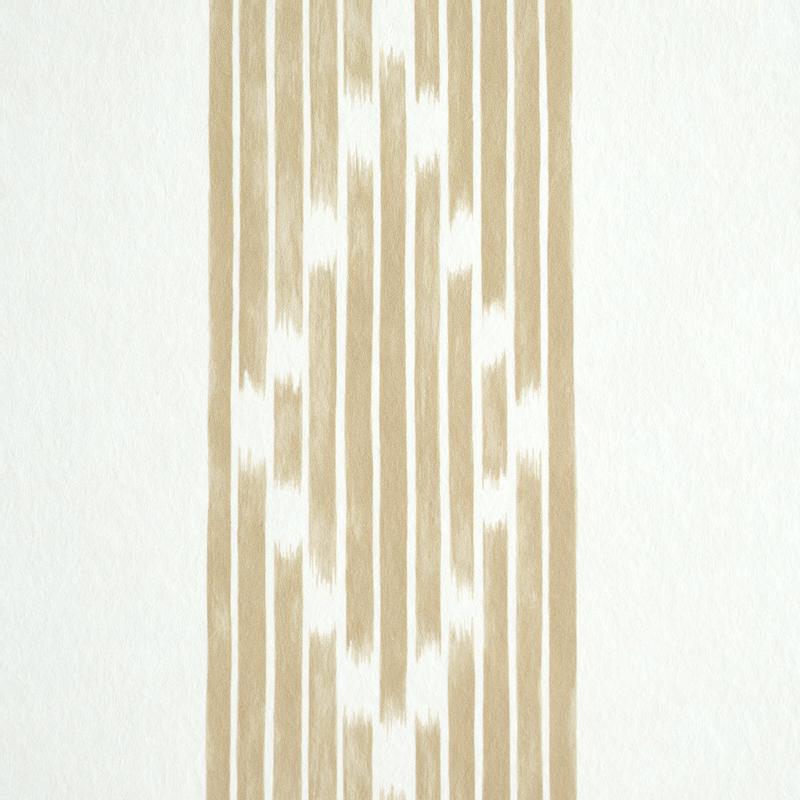 Schumacher Sequoia Stripe Camel Wallpaper