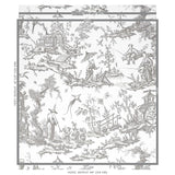 Schumacher Shengyou Toile Driftwood Wallpaper