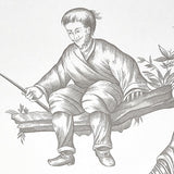 Schumacher Shengyou Toile Driftwood Wallpaper