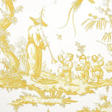 Schumacher Shengyou Toile Yellow Wallpaper