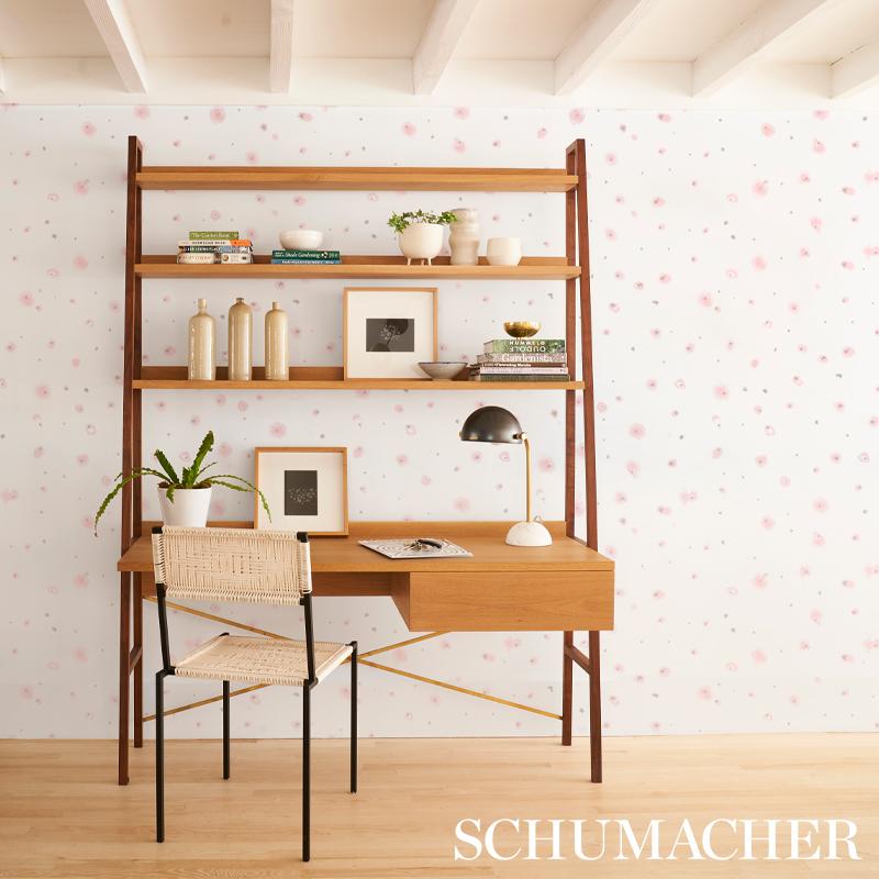 Schumacher Stellar Blush Wallpaper