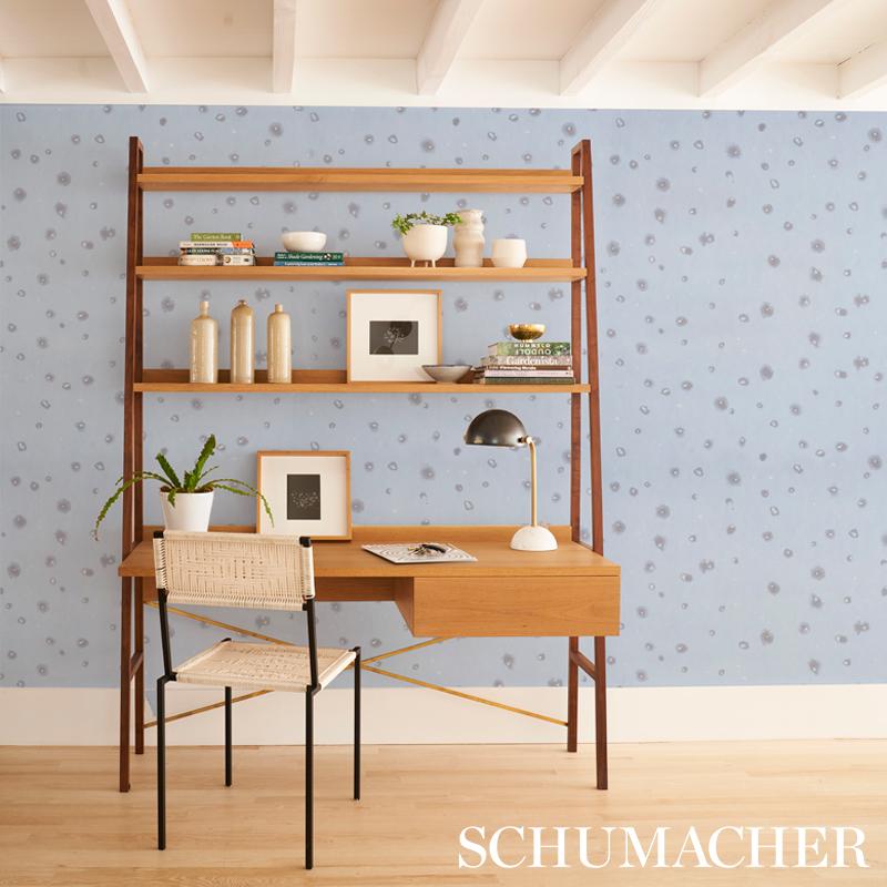 Schumacher Stellar Blue Wallpaper