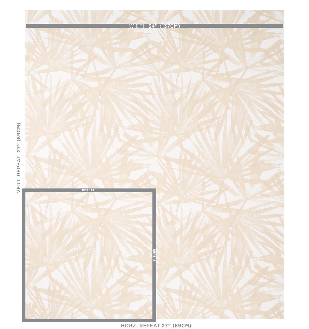 Schumacher Sunlit Palm Sand Wallpaper
