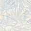 Schumacher Sunlit Palm Sisal Chambray Wallpaper