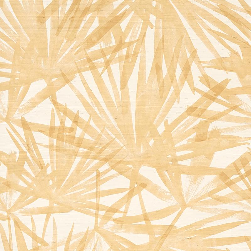 Schumacher Sunlit Palm Sisal Wheat Wallpaper