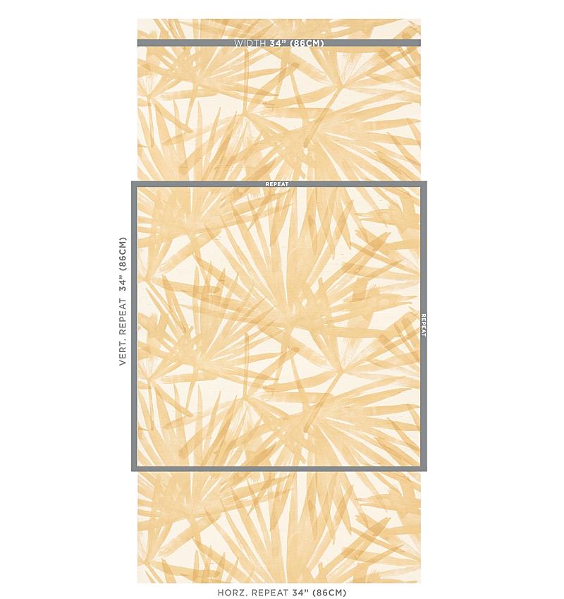 Schumacher Sunlit Palm Sisal Wheat Wallpaper