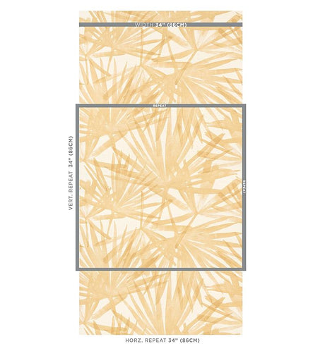 Schumacher Sunlit Palm Sisal Wheat Wallpaper