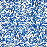 Schumacher Temple Garden Ii Blue Wallpaper
