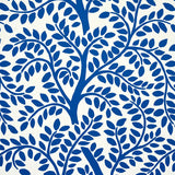 Schumacher Temple Garden Ii Blue Wallpaper