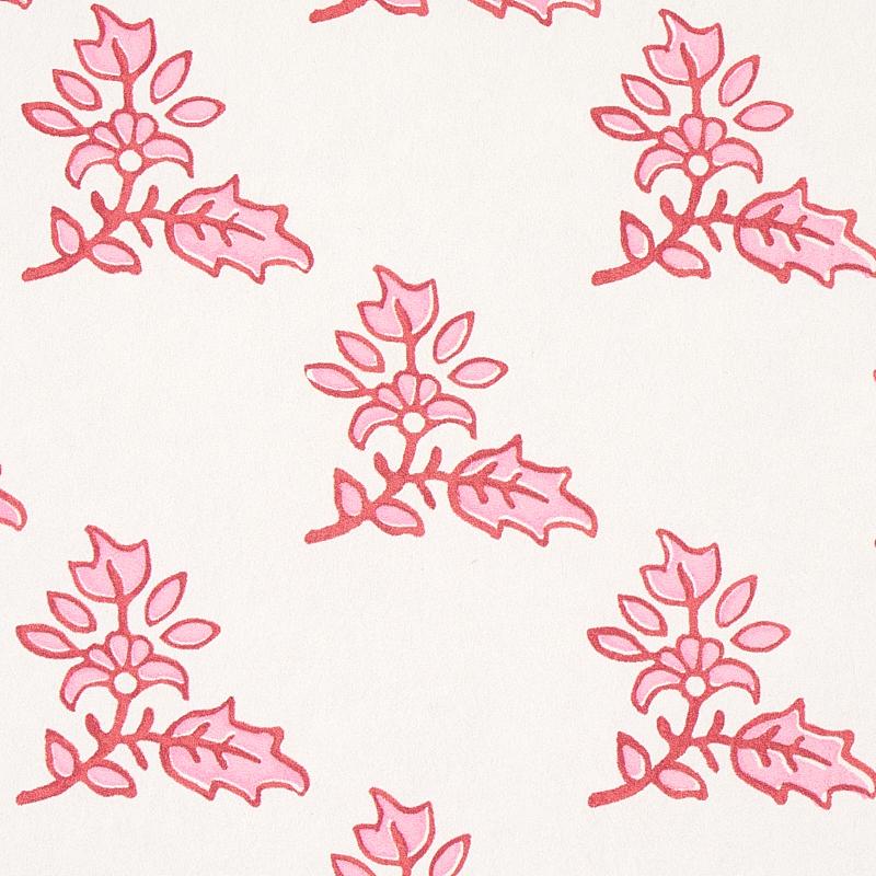 Schumacher Torbay Pink Wallpaper