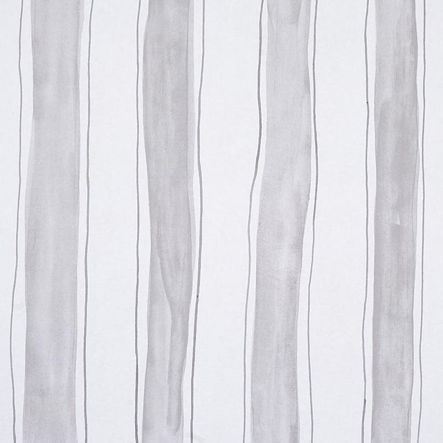 Schumacher Tracing Stripes Grey Wallpaper