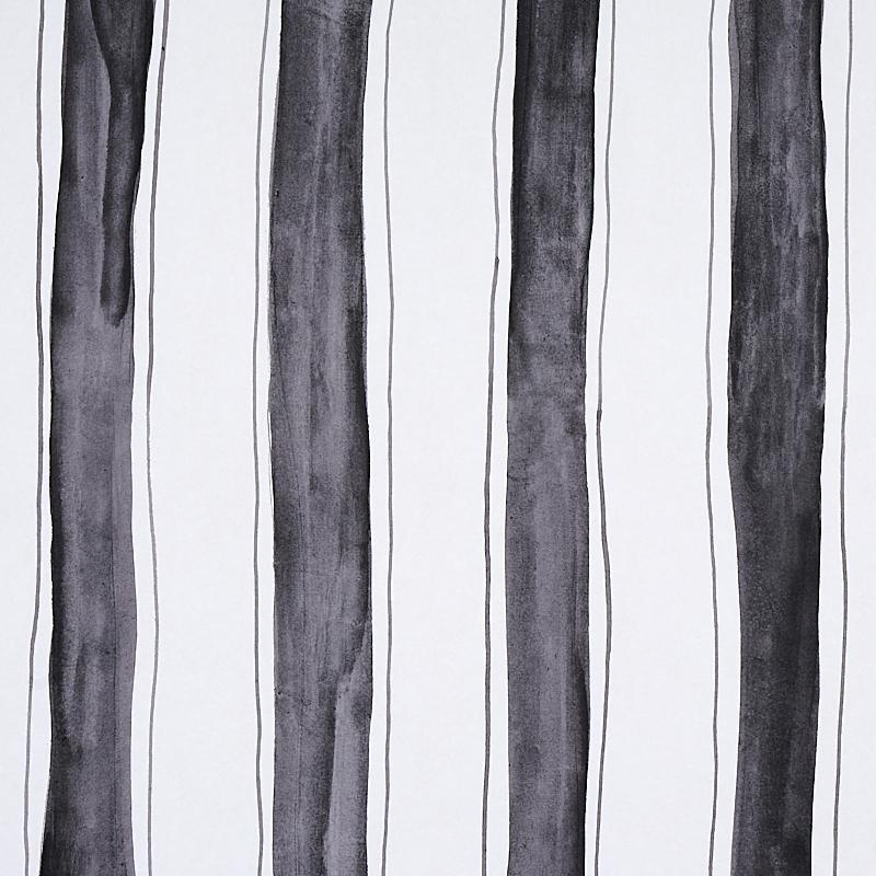 Schumacher Tracing Stripes Black Wallpaper