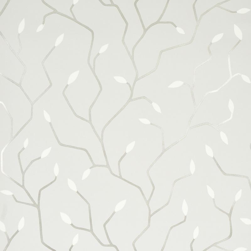 Schumacher Cymbeline Silver Wallpaper