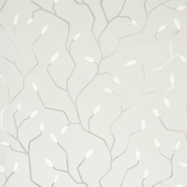 Schumacher Cymbeline Silver Wallpaper