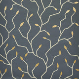 Schumacher Cymbeline Charcoal & Gold Wallpaper