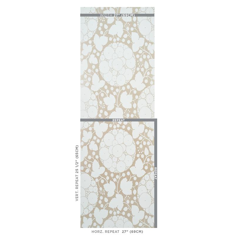 Schumacher Marianne Champagne Wallpaper