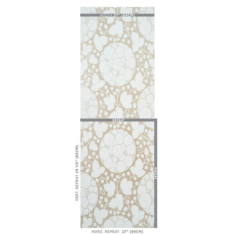 Schumacher Marianne Champagne Wallpaper