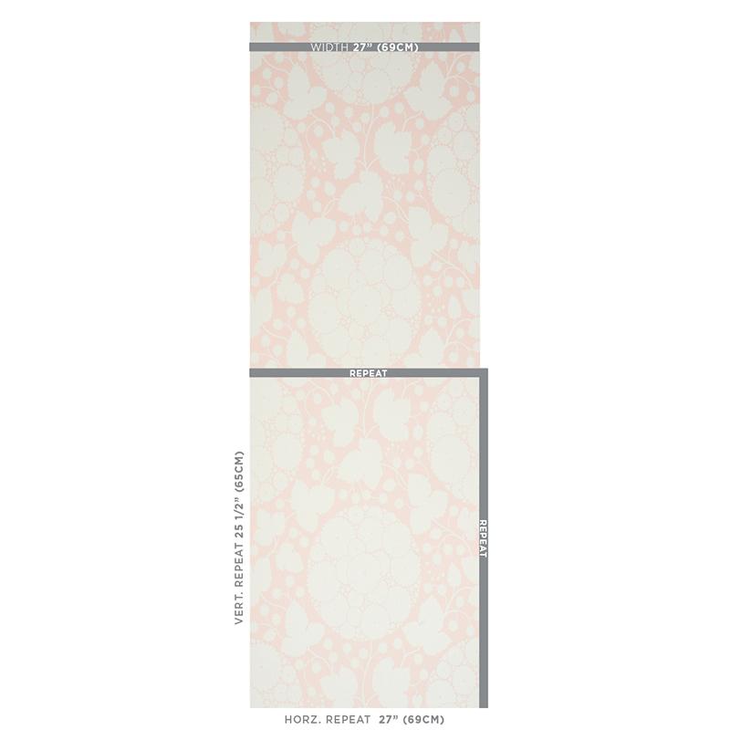 Schumacher Marianne Blush Wallpaper
