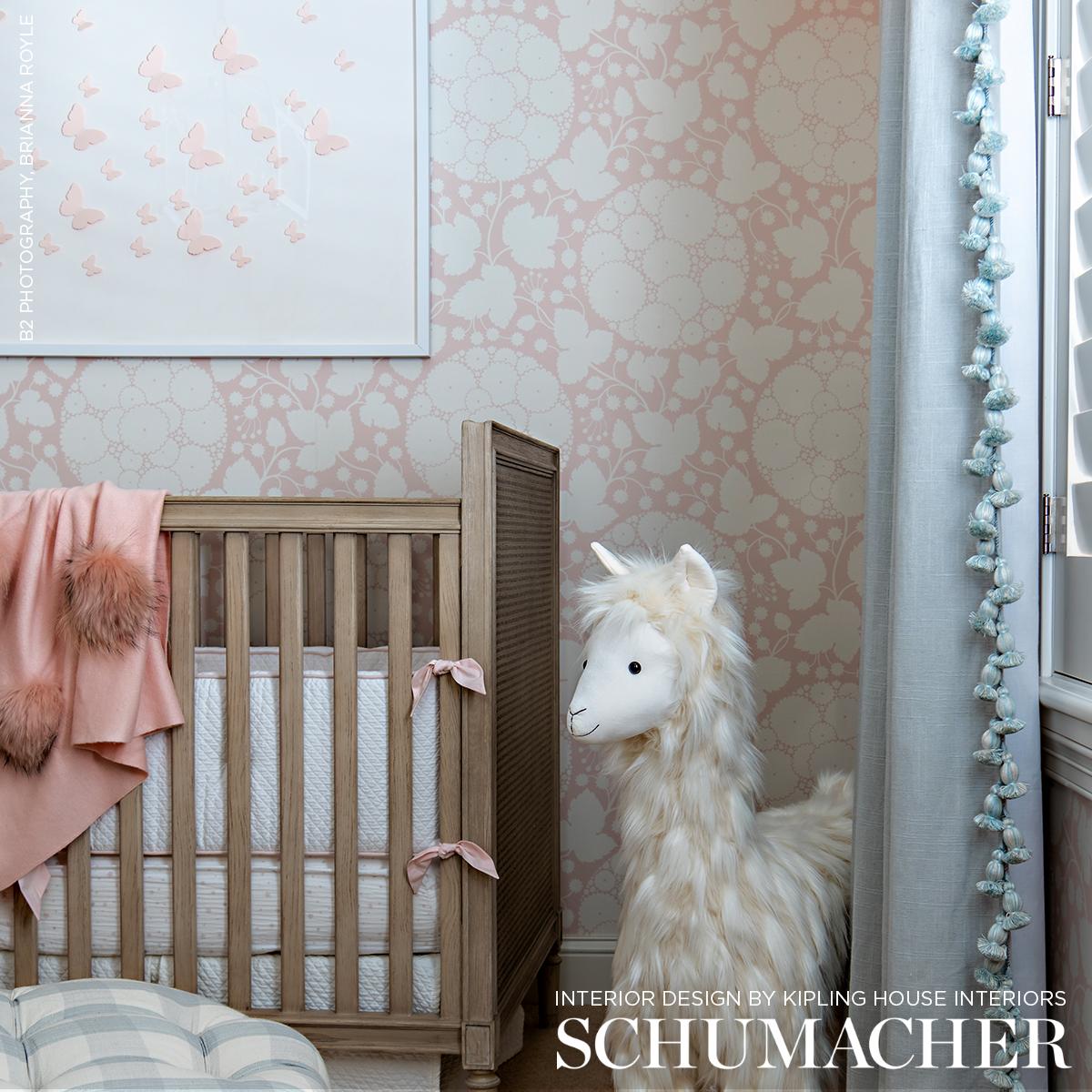 Schumacher Marianne Blush Wallpaper